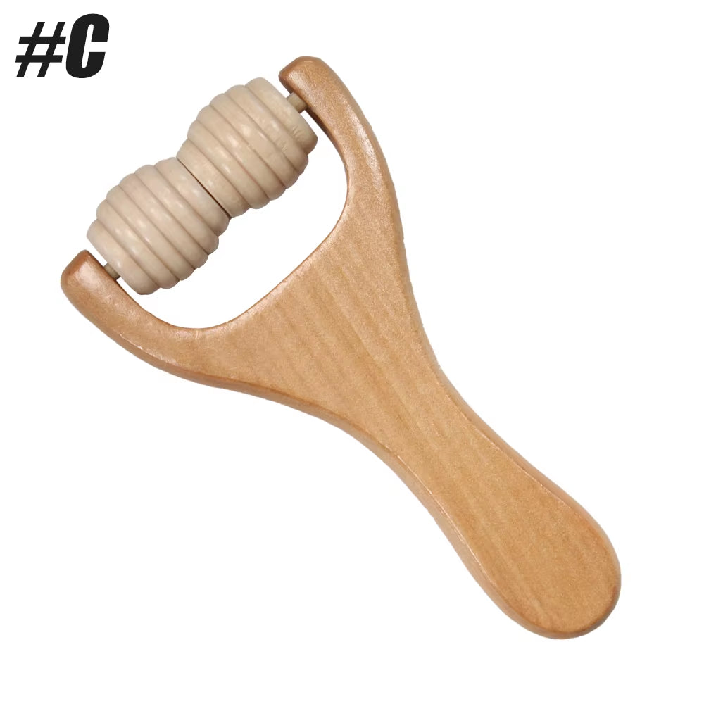 1Pcs Wooden Massage Roller, Back, Waist, Thigh, Leg, Hands Massage Tool, Pain Acupressure Deep Tissue Massage Therapy Equipment