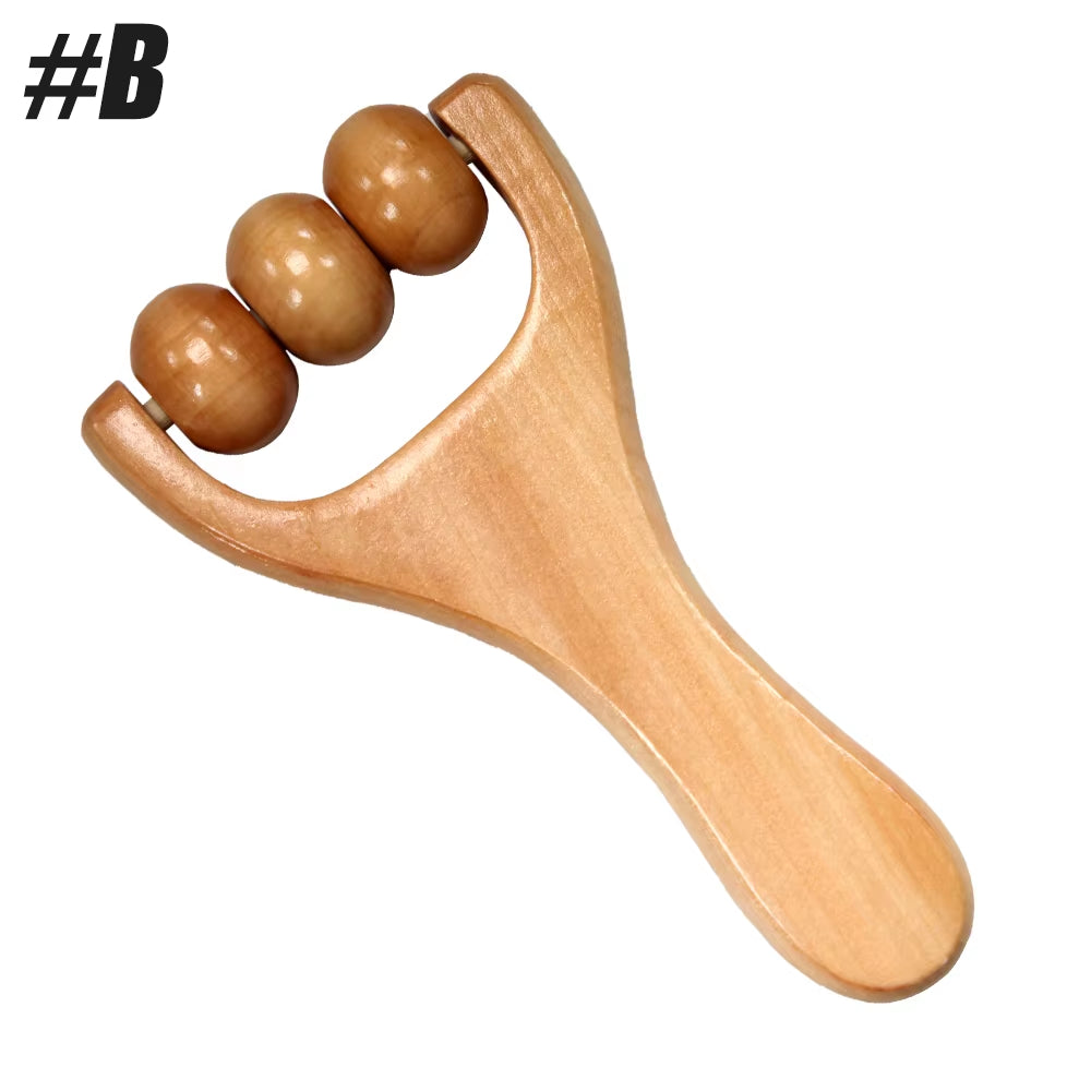 1Pcs Wooden Massage Roller, Back, Waist, Thigh, Leg, Hands Massage Tool, Pain Acupressure Deep Tissue Massage Therapy Equipment